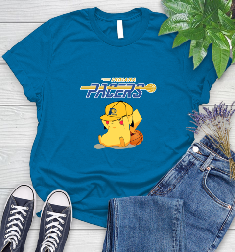 NBA Pikachu Basketball Sports Indiana Pacers Women's T-Shirt 7