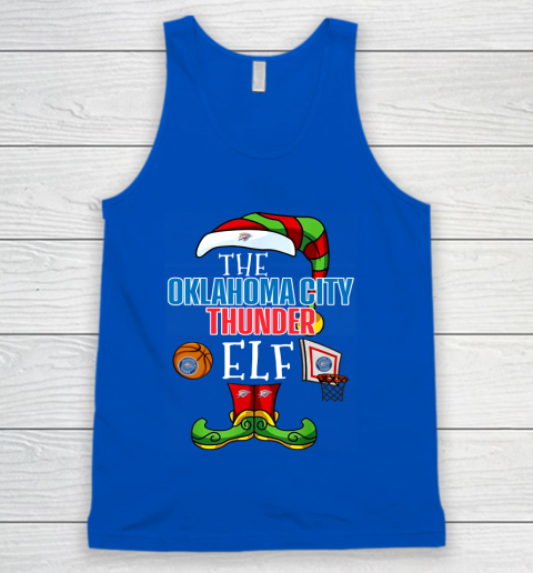 Oklahoma City Thunder Christmas ELF Funny NBA Tank Top 4