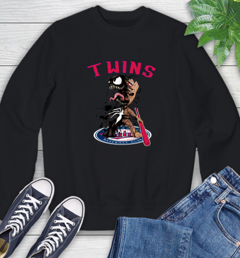 MLB Minnesota Twins Baseball Venom Groot Guardians Of The Galaxy Sweatshirt 2