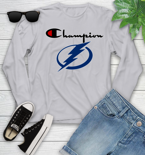 NHL Hockey Tampa Bay Lightning Champion Shirt Youth Long Sleeve 3
