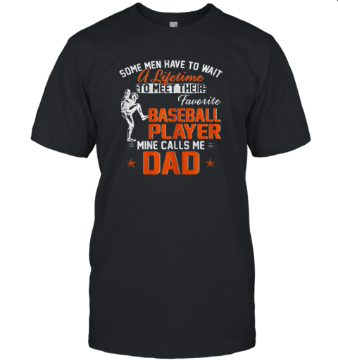 My Favorite Baseball Player Calls Me Dad Funny Father's Day Gift Unisex Jersey Tee