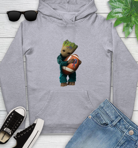 NFL Groot Guardians Of The Galaxy Football Sports Buffalo Bills Youth Hoodie 6