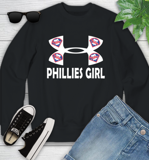 MLB Philadelphia Phillies Under Armour Baseball Sports Youth Sweatshirt