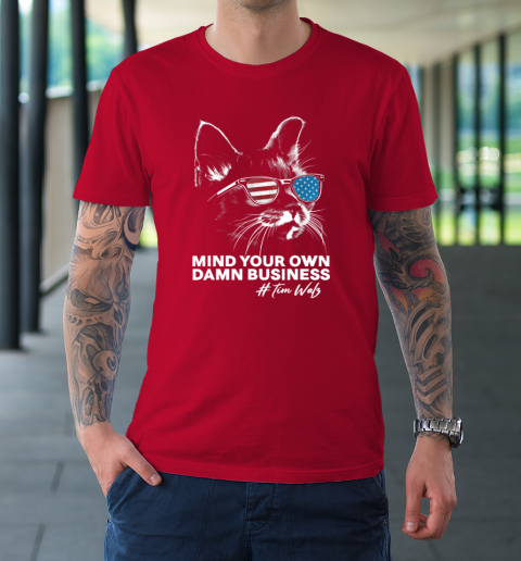 Mind Your Own Damn Business Harris Waltz Cat Lady T-Shirt 8