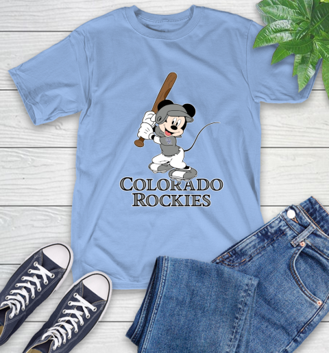 MLB Baseball Colorado Rockies Cheerful Mickey Mouse Shirt T-Shirt 12