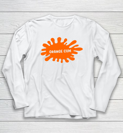 Orange Cum Long Sleeve T-Shirt