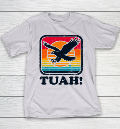 Funny Hawk Tuah Tush Camping Hiking Sarcastic Youth T-Shirt 3