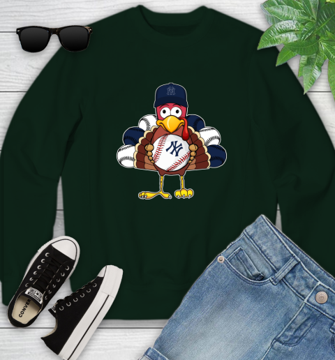 New York Yankees Turkey thanksgiving Youth Sweatshirt 10