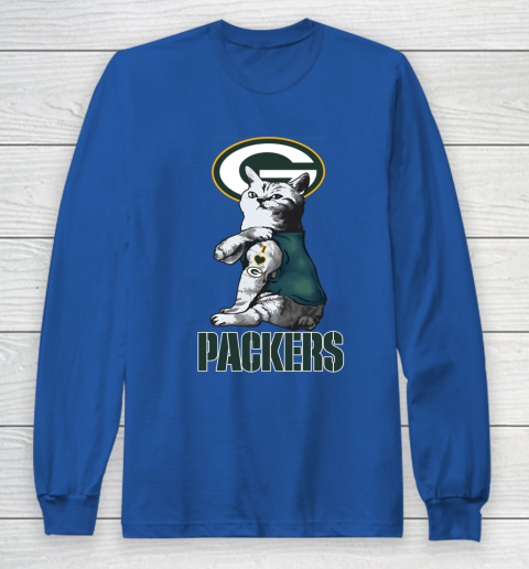 NFL Football My Cat Loves Green Bay Packers Long Sleeve T-Shirt 6