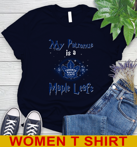 NHL Hockey Harry Potter My Patronus Is A Toronto Maple Leafs Women's T-Shirt 2