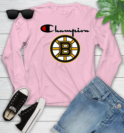 Nhl Hockey Boston Bruins Champion Shirt Youth Long Sleeve Itees