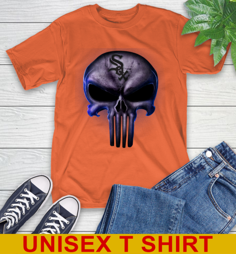 Chicago White Sox MLB Baseball Punisher Skull Sports T-Shirt 4
