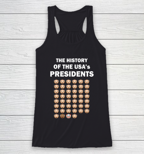 The History of The USA Presidents Emoji Style Anti Trump Updated with Biden Racerback Tank