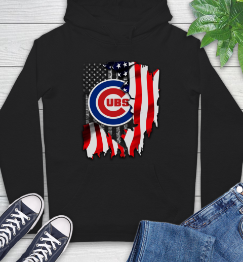 Chicago Cubs MLB Baseball American Flag Hoodie