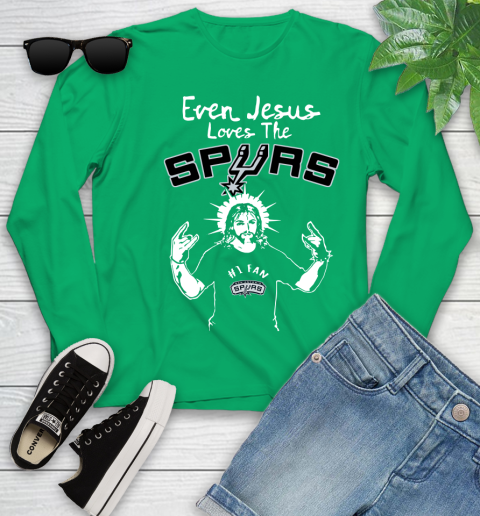 San Antonio Spurs Nba Basketball Even Jesus Loves The Spurs Shirt