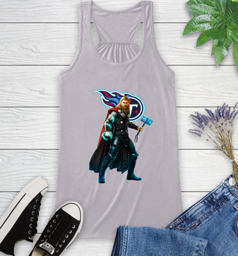 NFL Thor Avengers Endgame Football Tennessee Titans Racerback Tank 5
