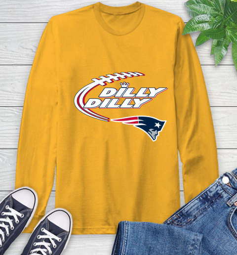 NFL New England Patriots Dilly Dilly Football Sports Long Sleeve T-Shirt 3