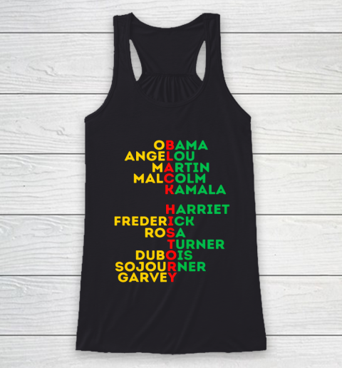 Black History Month Dream Like Leaders African American Love Racerback Tank