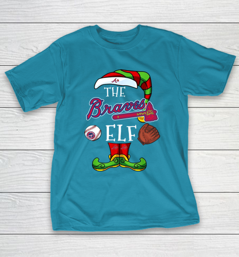 Atlanta Braves Christmas ELF Funny MLB T-Shirt 7