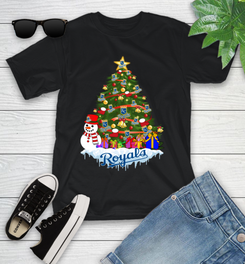 Kansas City Royals Merry Christmas MLB Baseball Sports Youth T-Shirt 2