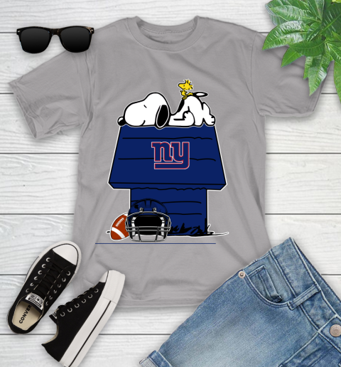 New York Giants NFL Football Snoopy Woodstock The Peanuts Movie Youth T-Shirt 4