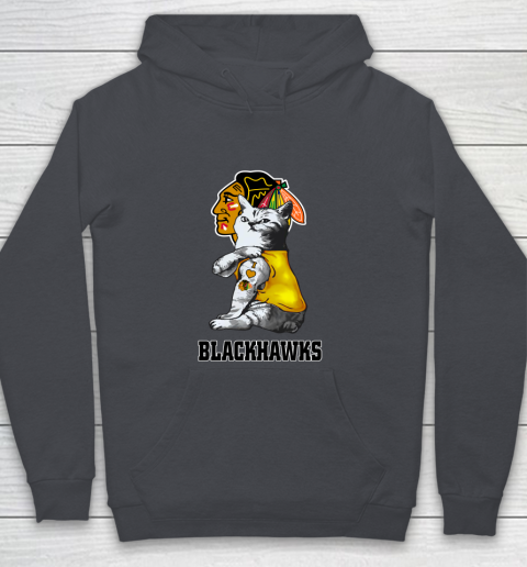 NHL My Cat Loves Chicago Blackhawks Hockey Youth Hoodie 5