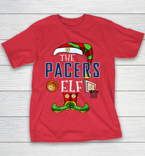 Indiana Pacers Christmas ELF Funny NBA Youth T-Shirt - Image 8