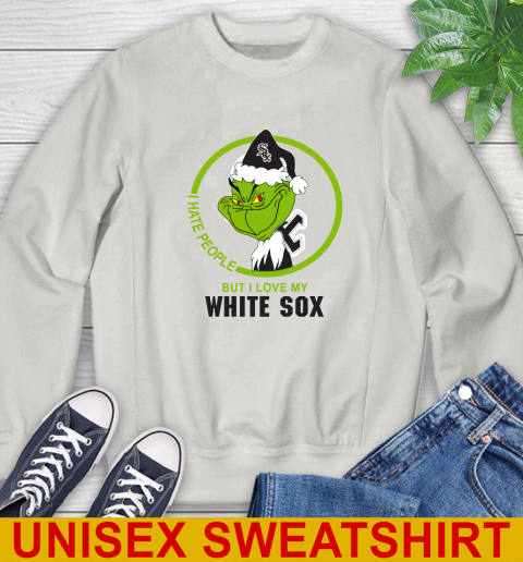 Chicago White Sox MLB Grinch I Hate People But I Love My Favorite Baseball Team 36