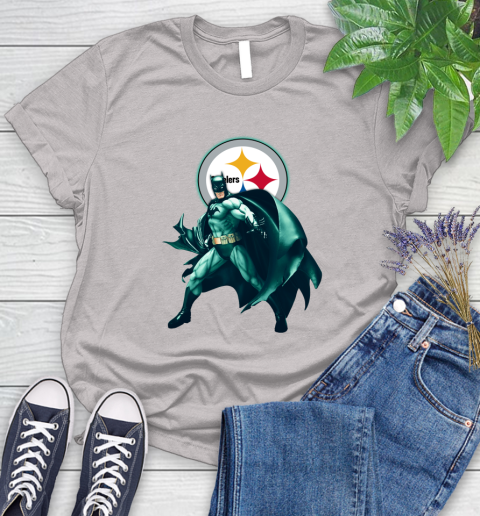 NFL Batman Football Sports Pittsburgh Steelers Women's T-Shirt 10