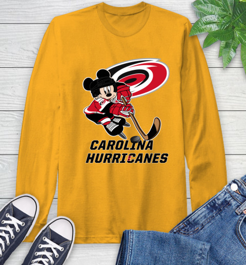 NHL Carolina Hurricanes Mickey Mouse Disney Hockey T Shirt Long Sleeve T-Shirt 3