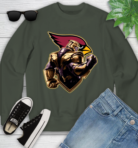 NFL Thanos Avengers Endgame Football Sports Arizona Cardinals Youth Sweatshirt 10