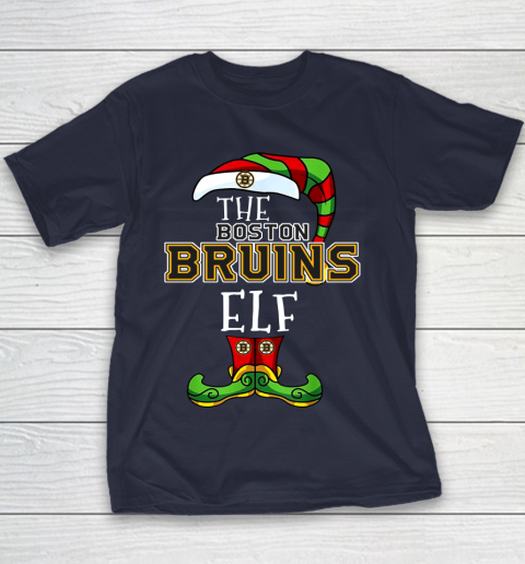 Boston Bruins Christmas ELF Funny NHL Youth T-Shirt 2