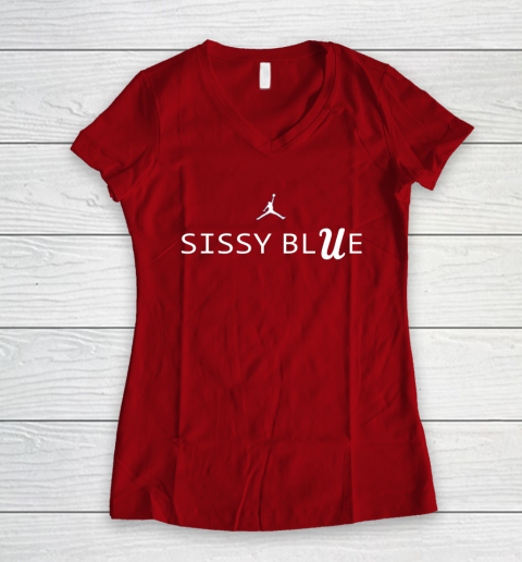Sissy Blue Shirt UCLA Women's V-Neck T-Shirt 4