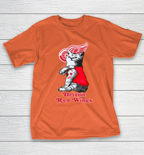 NHL My Cat Loves Detroit Red Wings Hockey T-Shirt 4