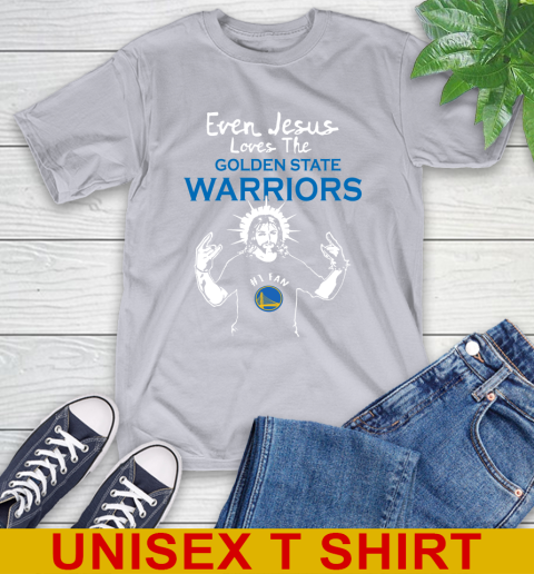Golden State Warriors NBA Basketball Even Jesus Loves The Warriors Shirt T-Shirt 5