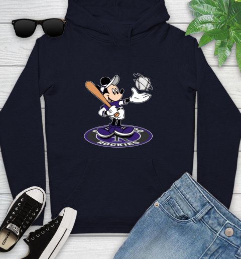 MLB Baseball Colorado Rockies Cheerful Mickey Disney Shirt Youth Hoodie 5 MLB Baseball Colorado Rockies Cheerful Mickey Disney Shirt Youth Hoodie - Image 5