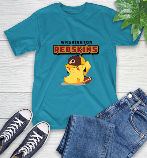 NFL Pikachu Football Washington Redskins T-Shirt 8