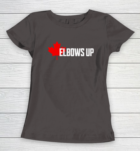 Elbows Up Canada True North Strong and Free Proud Canadian Women's T-Shirt 5