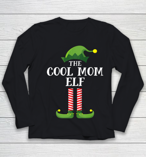 Cool Mom Elf Matching Family Group Christmas Party Pajama Youth Long Sleeve