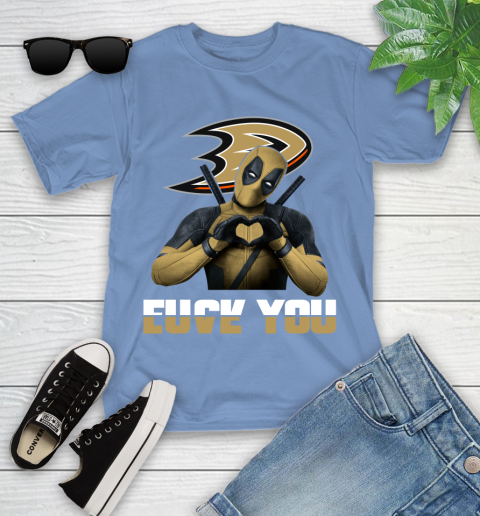 NHL Deadpool Love You Fuck You Hockey Sports Youth T-Shirt 15