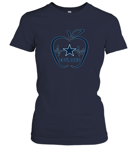 Apple Heartbeat Teacher Symbol Dallas Cowboys Youth Hoodie 