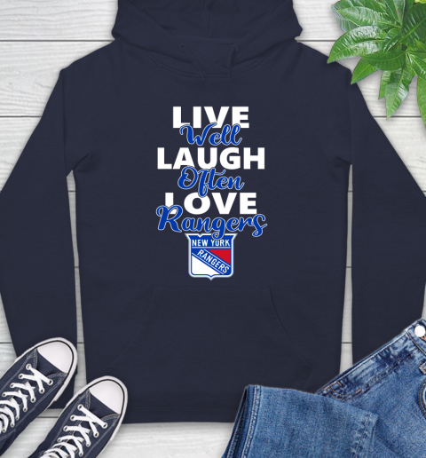 NHL Hockey New York Rangers Live Well Laugh Often Love Shirt Hoodie 3