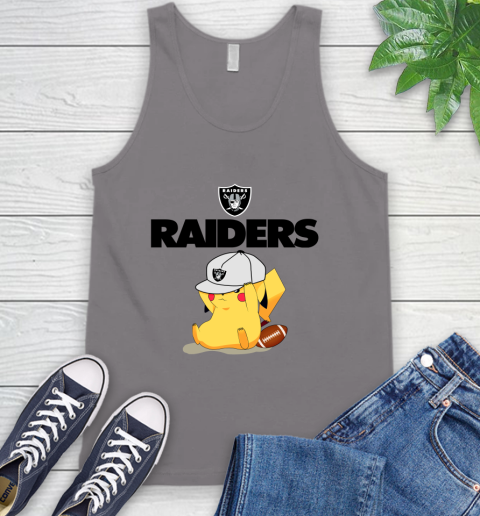 NFL Pikachu Football Sports Oakland Raiders Tank Top 7