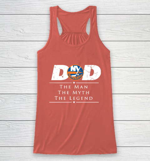 New York Islanders NHL Ice Hockey Dad The Man The Myth The Legend Racerback Tank 3