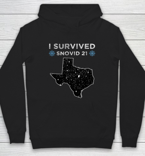 I Survived Winter Snow Storm 2021 Icy Freezing Weather Hoodie