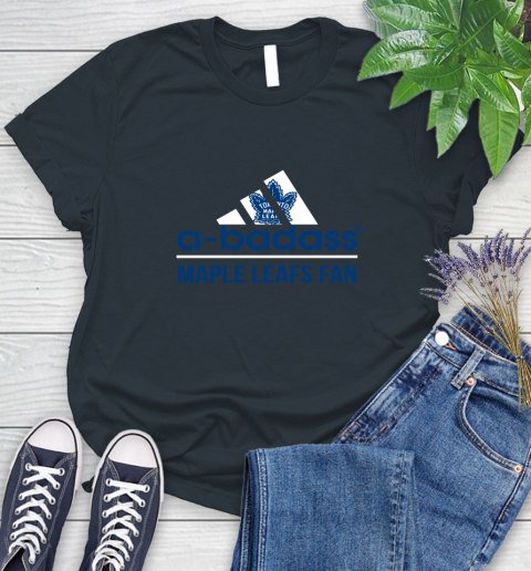 NHL A Badass Toronto Maple Leafs Fan Adidas Hockey Sports Women's T-Shirt 8