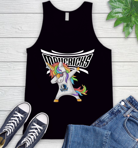 Dallas Mavericks NBA Basketball Funny Unicorn Dabbing Sports Tank Top 2