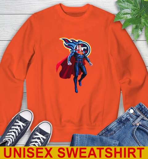 NFL Superman DC Sports Football Tennessee Titans Sweatshirt 4