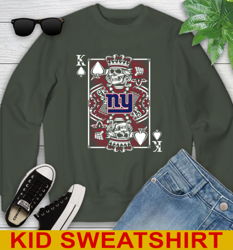 New York Giants NFL Football The King Of Spades Death Cards Shirt Youth Sweatshirt 8