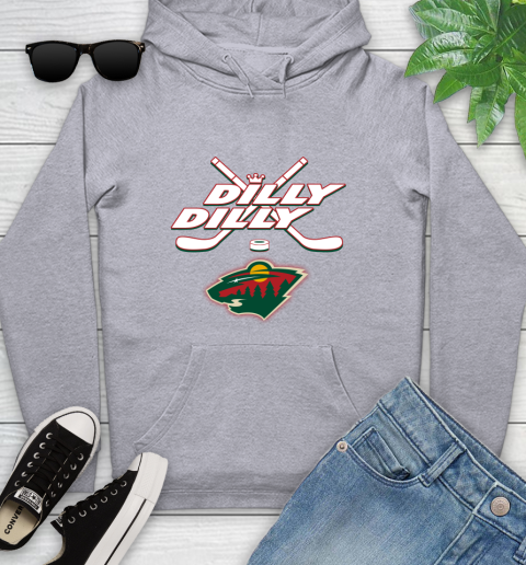NHL Minnesota Wild Dilly Dilly Hockey Sports Youth Hoodie 6